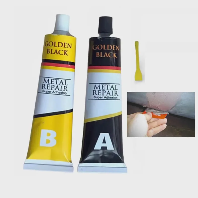 Super Cola Epoxi Reparo Metal Aço Aluminio Vazamento Rachadura Resistente Secagem Rapida