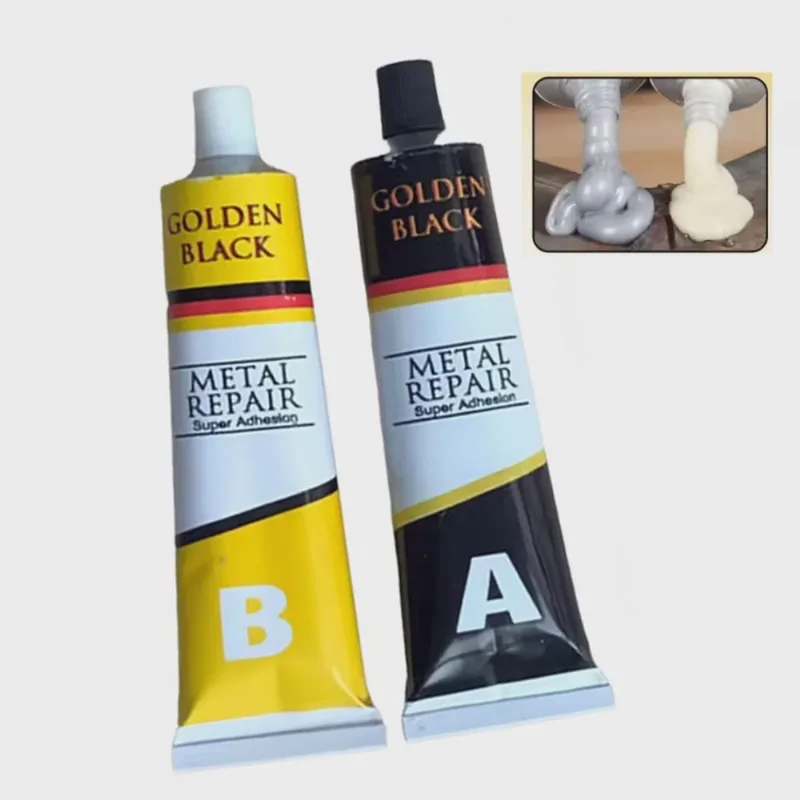 Super Cola Epoxi Reparo Metal Aluminio Aço Secagem Rapida Vazamento Resistente