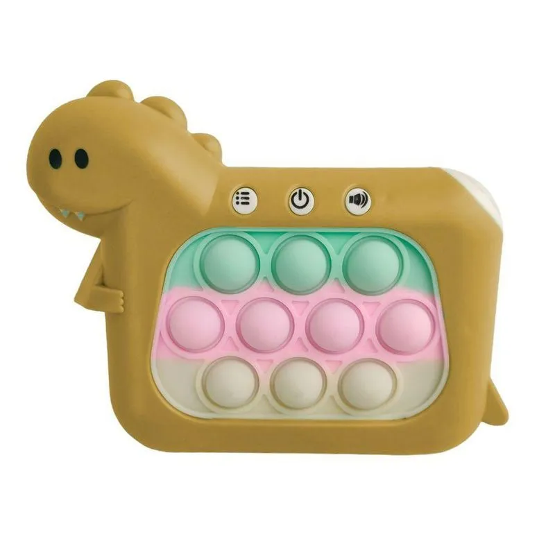 Pop It Mini Game Interativo Dinossauro 4 Modos Som Luzes Anti Estresse Sensorial Ansiedade Criança