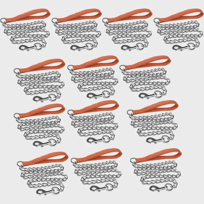 Corrente Cachorro Pet Cao Guia 2.0mmx120cm Kit 13 Uni Caminhada Passeio Treinamento Ar Livre Adestramento Prende Na Coleira Animais de Estimaçao