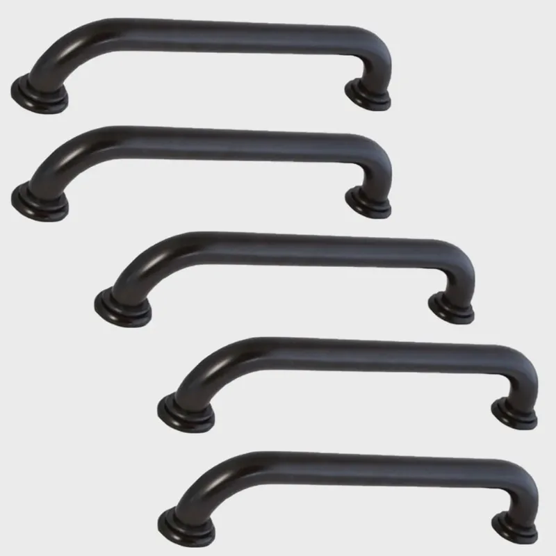 Alça de Apoio Inox Kit 5 Unidades Barra 50cm Idoso Box Banheiro Suporte Cadeirante Deficiente Acessibilidade Quarto Parede Corrimao Resistente Segurança