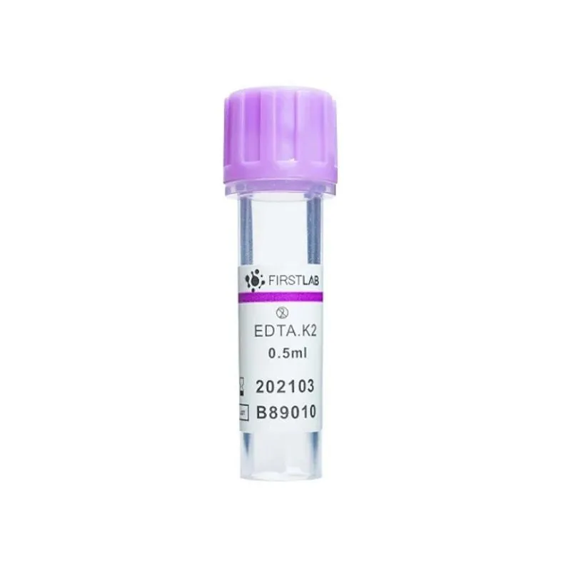 Microtubo Coleta 0,5ml - Edta - Rack 50 Unidades