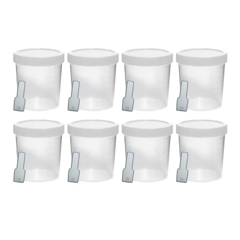 Kit 50 Frasco Coletor Universal Transparente 80ml Pá