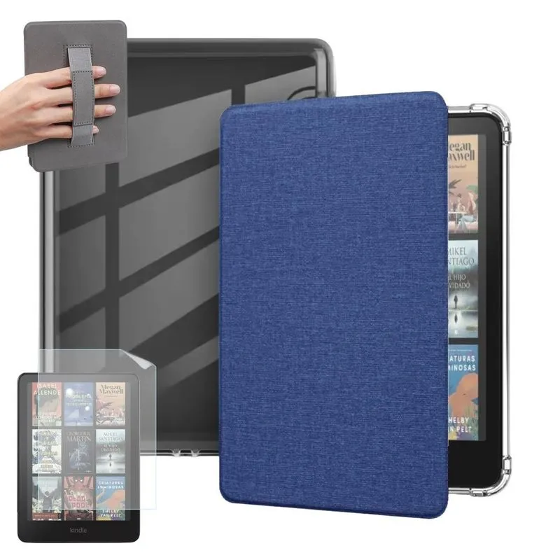 Capinha Tecido Acrílico Para Kindle Colorsoft 1 + Película