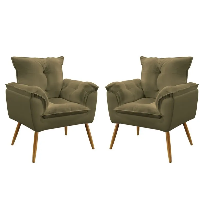 Kit 2 Poltronas Opala Veludo Aradecor