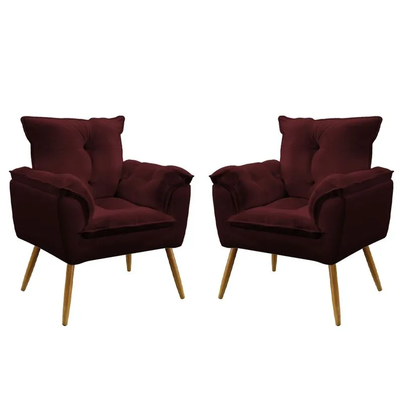 Kit 2 Poltronas Opala Veludo Aradecor