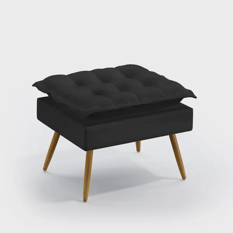 Namoradeira e 2 Poltronas Opala com Puff Lunar Sued Aradecor