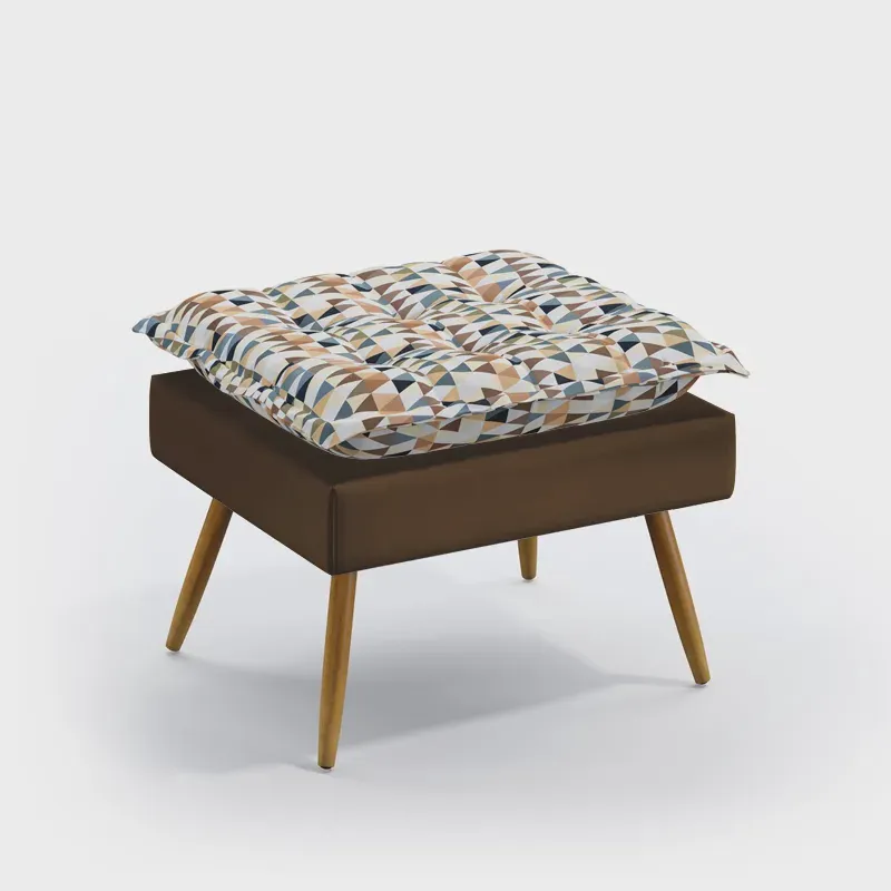 Namoradeira e 2 Poltronas Opala com Puff Lunar Sued Aradecor
