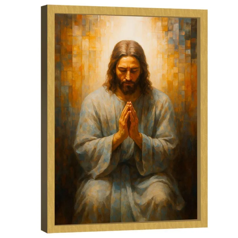 Quadro Decorativo Jesus Oração Artístico
