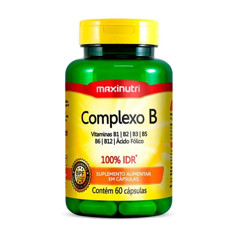 Complexo B 100% idr com 60 Capsulas Maxinutri