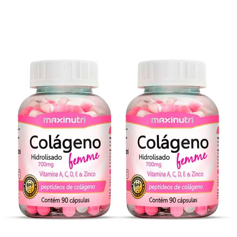 Kit 2 Colágeno para Pele Femme + Vitaminas 90 Caps Maxinutri
