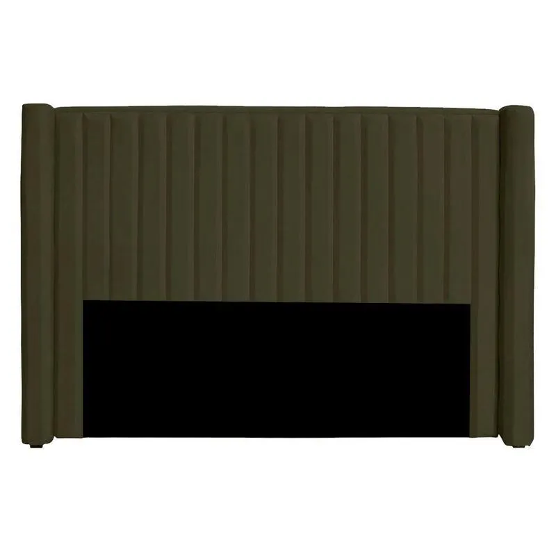 Cabeceira Casal Queen Size Estofada Para Cama Box Alicia Veludo Cor Chocolate