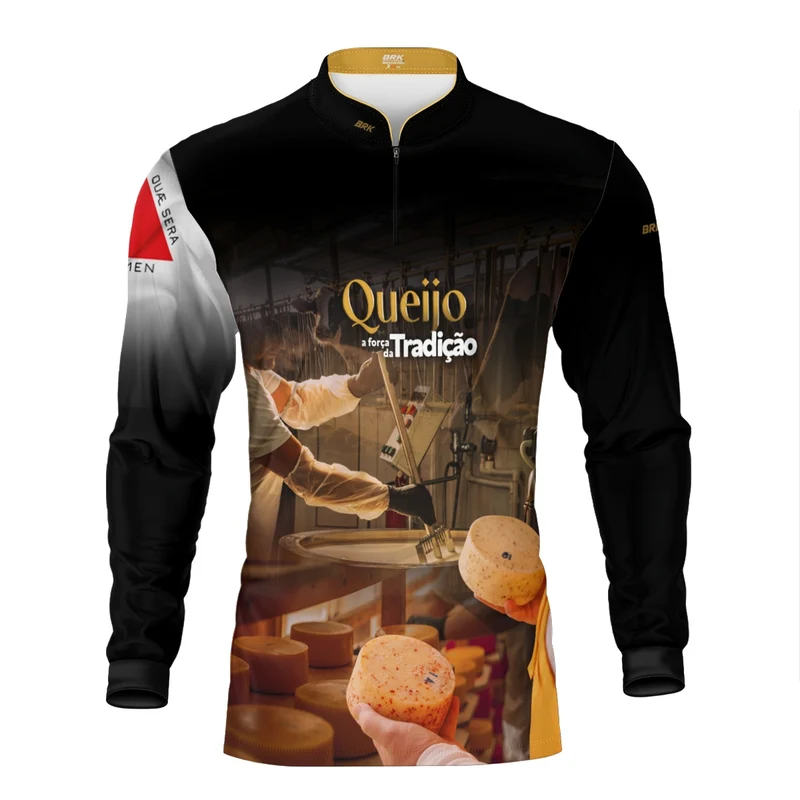 Camisa Agro Brk A Força da Tradição Produção de Queijo MG com Proteção UV50+ G2