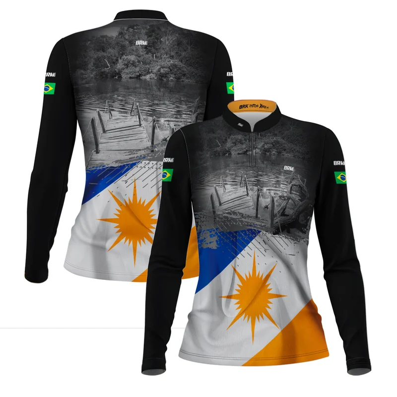 Camisa Feminina Brk Bandeira do Estado do Tocantins com Proteção Solar UV50+ PP