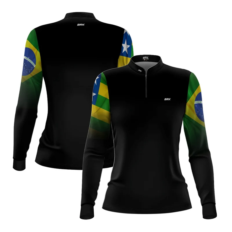 Camisa Feminina Brk Goiás Brasil com Proteção Solar UV50+ M