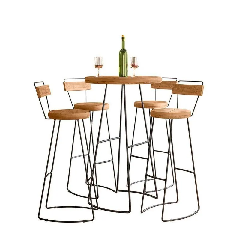 Conjunto Mesa Bistrô Com 4 Banquetas Aérea Gourmet Aurora