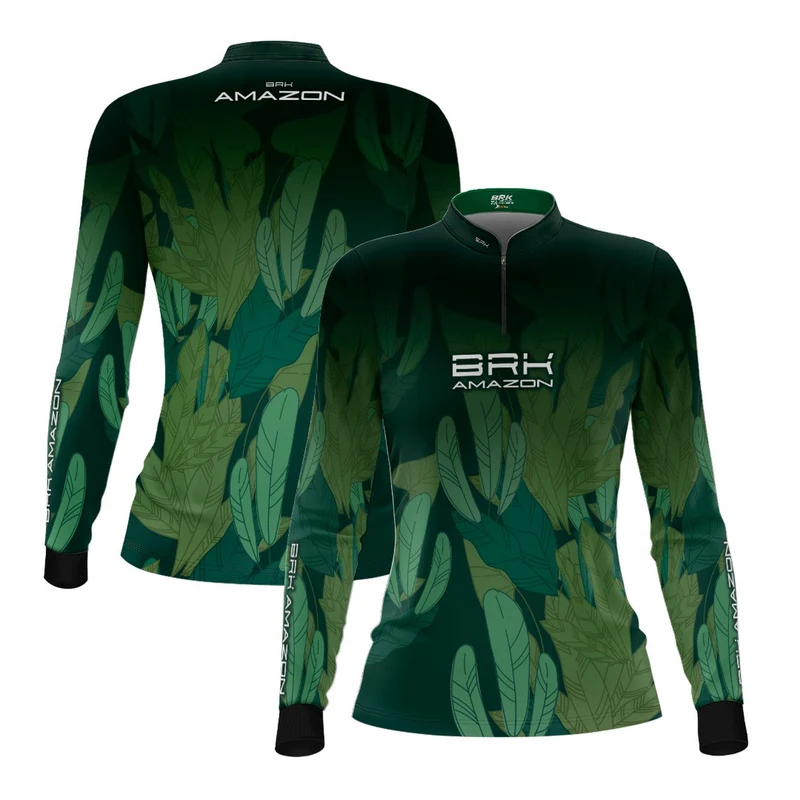 Camisa Agro Feminina Brk Amazon Floresta com Proteção UV50 PP