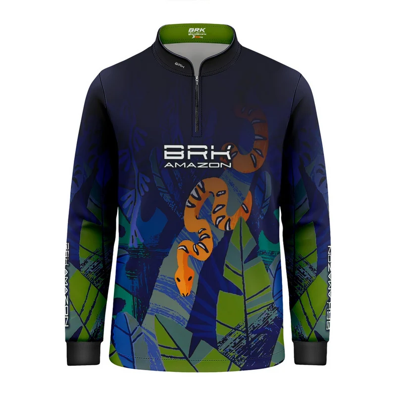 Camisa Agro Infantil Brk Amazon Cobra com Proteção UV50 10 a 11 Anos