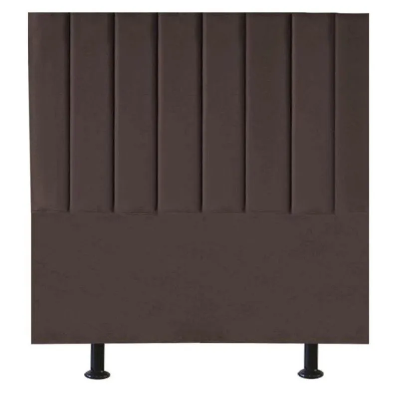 Cabeceira Estofada De Cama Casal Box 140 Cm Sophia Corino Cor:marrom