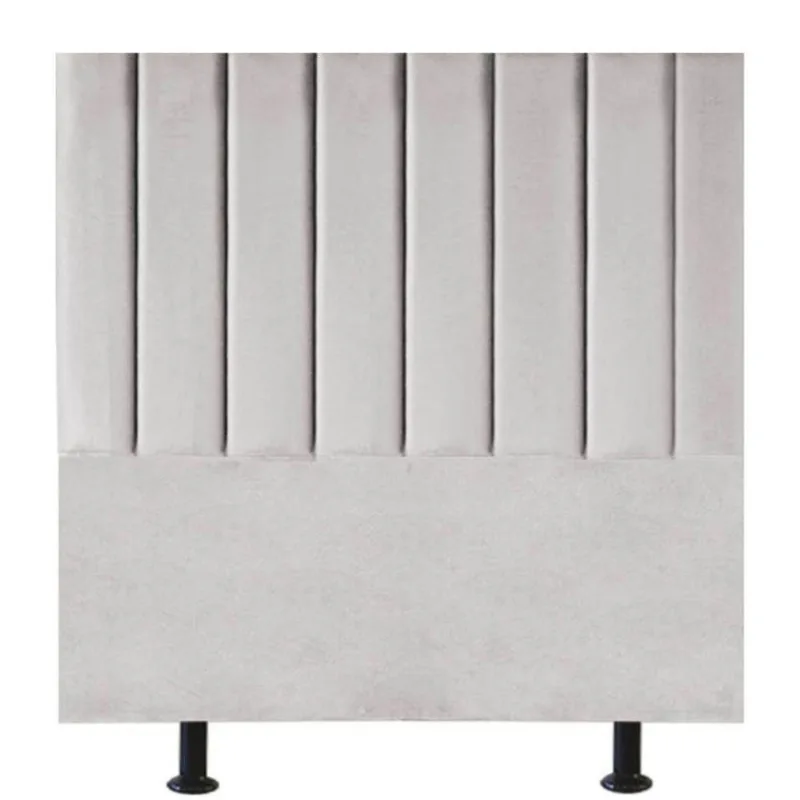 Cabeceira De Cama Solteiro Box 90 Cm Karla Suede Cor:cinza Claro