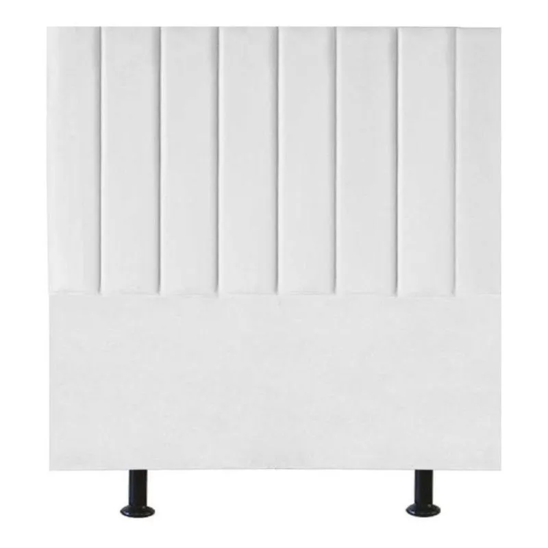 Cabeceira De Cama Solteiro Box 90 Cm Karla Suede Cor: branco