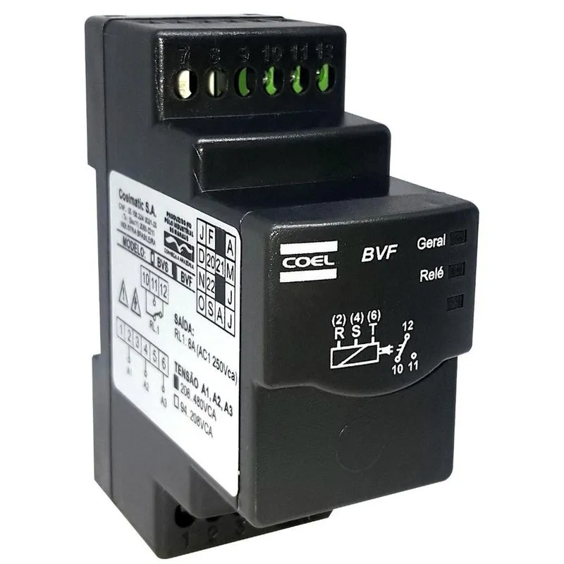 Rele Eletrônico Digital Falta de Fase Coel bvf 208-480Vca