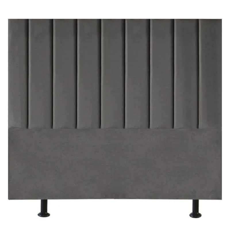 Cabeceira De Cama Queen Box 160 Cm Karla Suede Cor:cinza Escuro