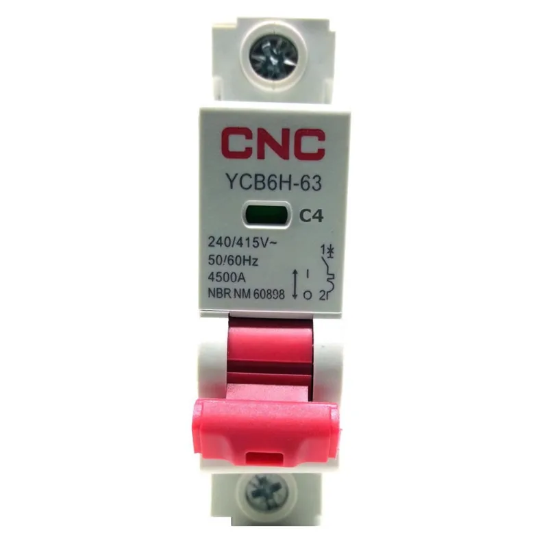 Disjuntor YCB6H-63 Unipolar 4A cnc - 230/400V - 4500A