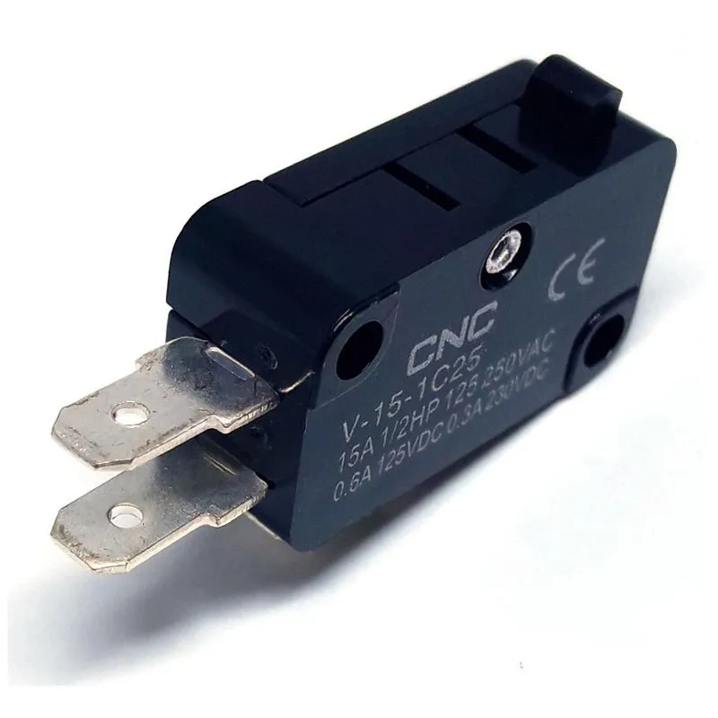 Micro Switch Modelo V-15-1c25 Cnc 28x16x10mm Preto 15a 0,5hp