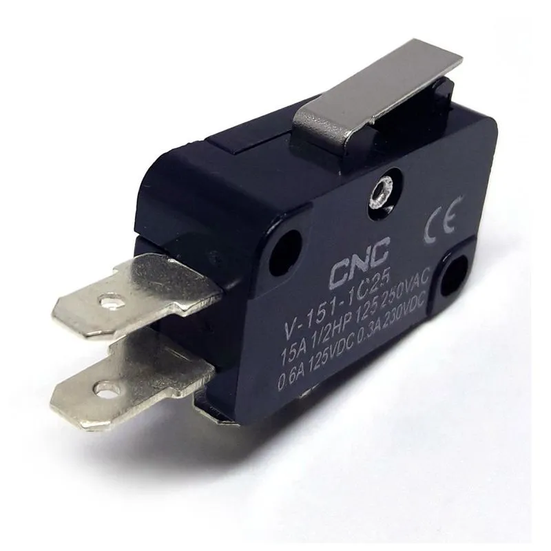 Interruptor Micro Switch V-151-1c25 Cnc - 15a/0,5hp - Preto - 28x16x10mm