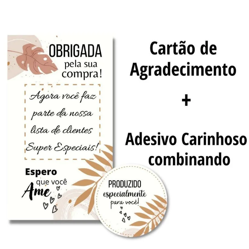 100 Cartão De Agradecimento Ao Cliente Pela Compra + Adesivo