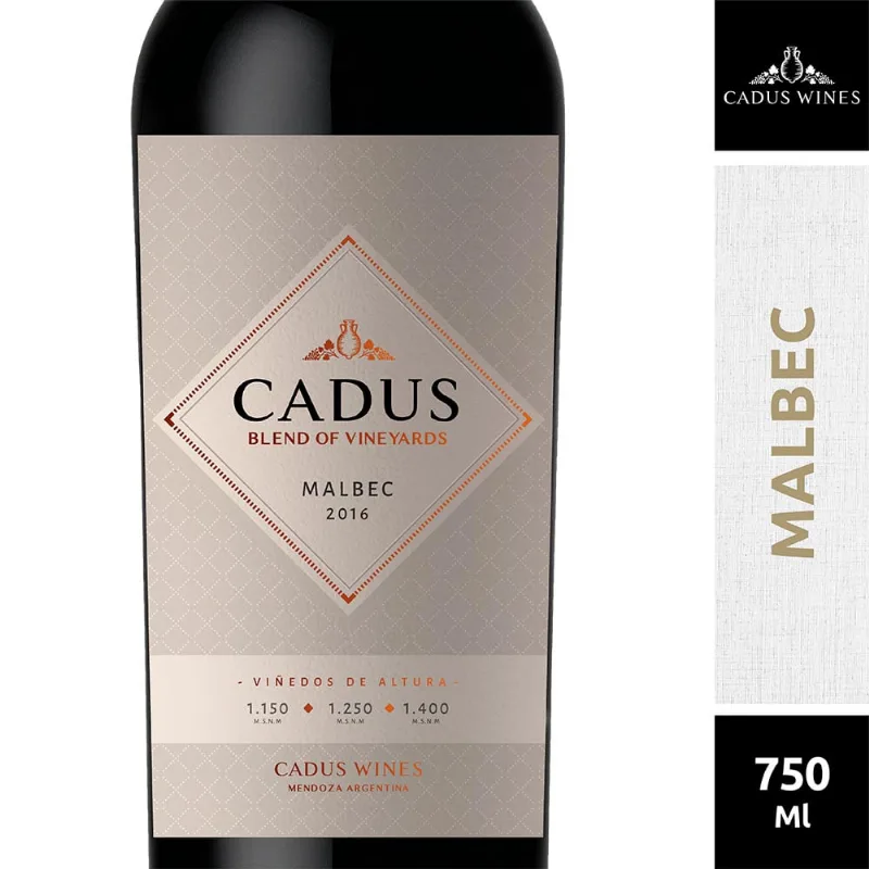 Vino Cadus Malbec Vino Tinto Cadus Malbec 750 Cc