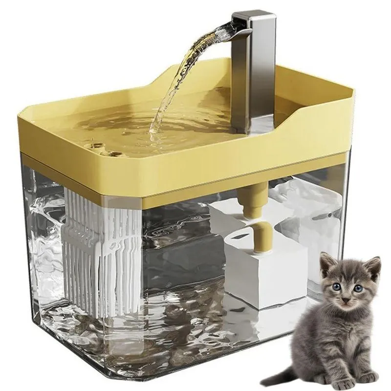 Bebedouro Fonte Automático Economia Solar BSL3810 Pets Amarelo Bivolt