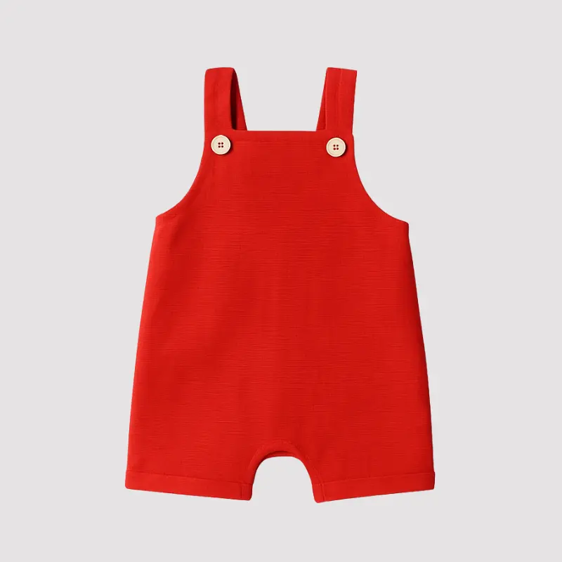 Jardineira Bebê Leif Linho Red 3 a 6 meses