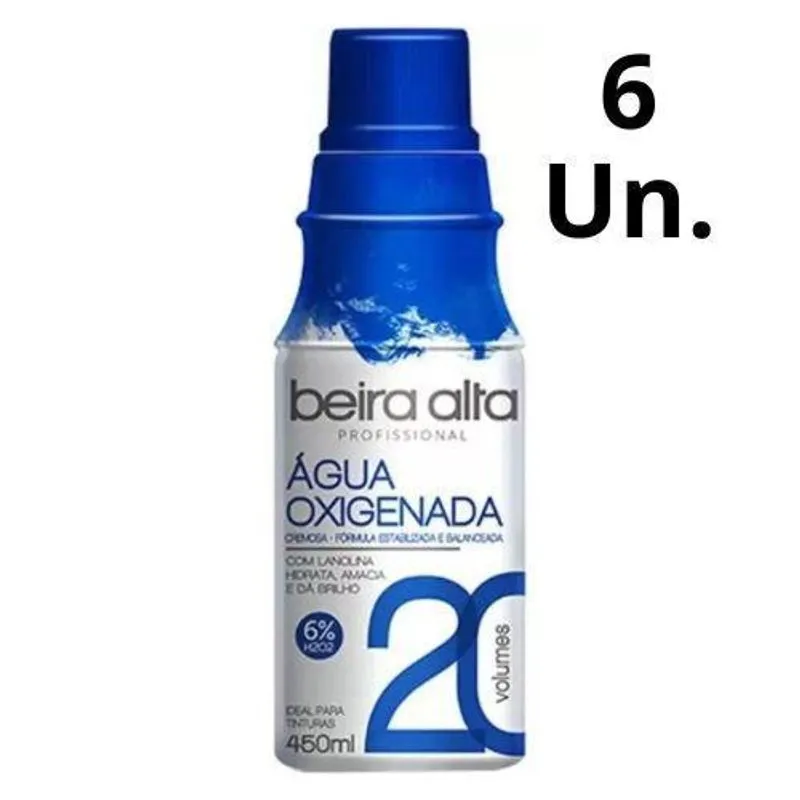 Kit C/6 Águas Oxigenada 20 Volume 450ml - Beira Alta