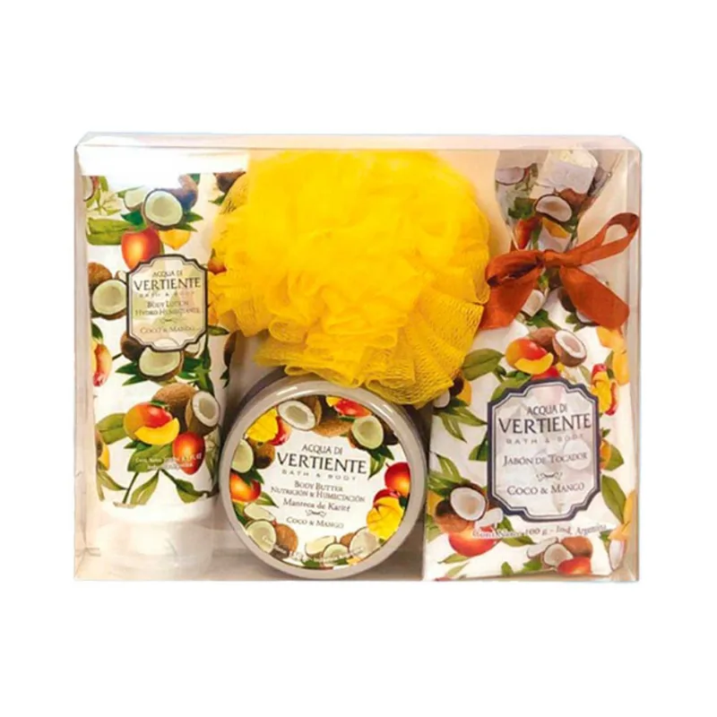 Vertiente Cristal Navideño Coco & Mango Vertiente Cristal NavideÃ±o Coco <(>&<)> Mango 4 u Estuche