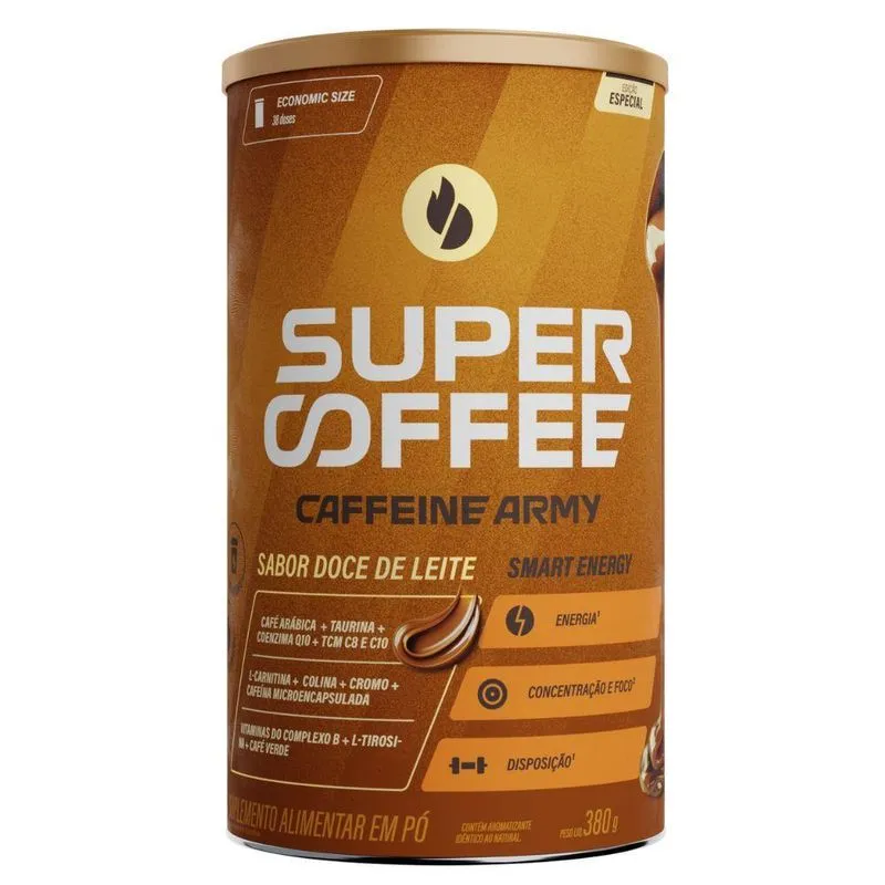 Cappuccino Gourmet Supercoffee Doce Leite 380g Caffeine Army