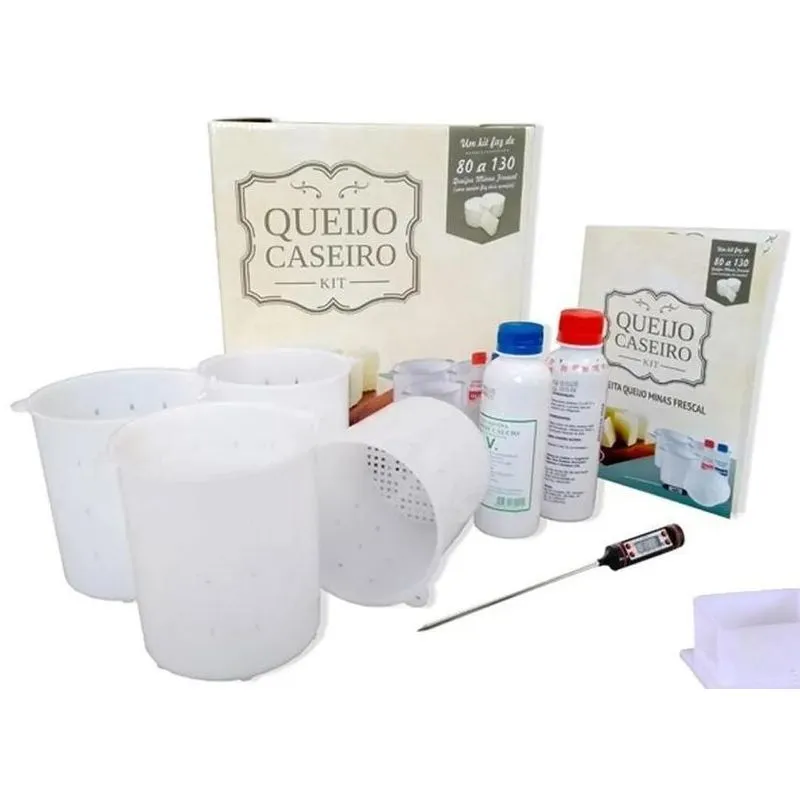 Kit Queijo Caseiro Com Forma Pl500g E Prensador Injesul