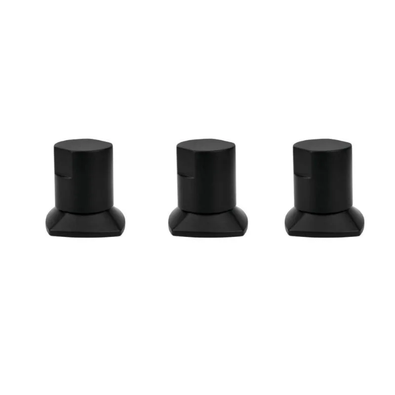 Kit 03 Und Acabamento De Registro Preto Encaixe Padrão Deca Docol 1.2 E 3.4 Docol