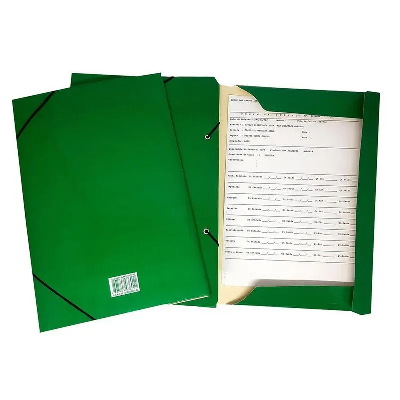 Pasta Aba Elastica Oficio Verde-Campo Pct C/30 Promoçao 24H