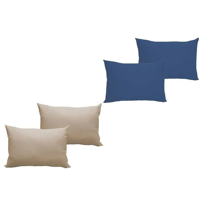 Kit Com 4 Fronhas Em Malha Lisa 100% Algodão - Linha Casa - Kit 8