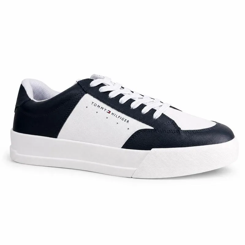 Tênis Tommy Hilfiger TH Court Mix Masculino White/Desert Sky 42 / branco