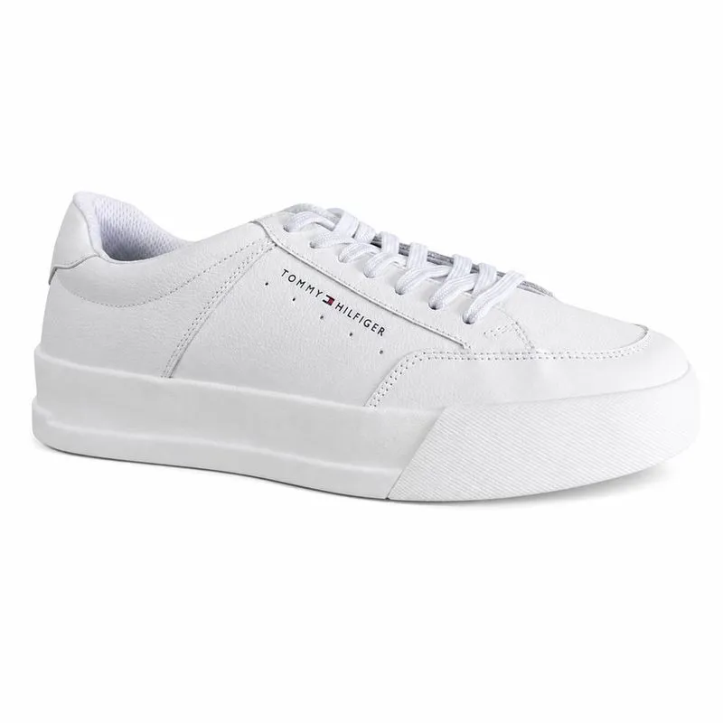 Tênis Tommy Hilfiger TH Court Mix Masculino White 39 / branco