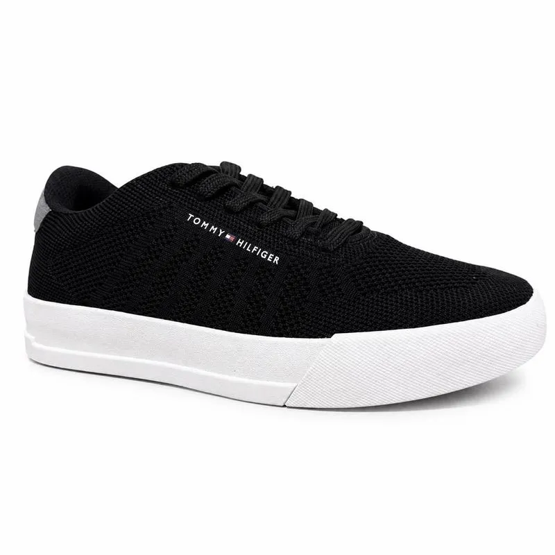Tênis Tommy Hilfiger TH Court Knit Masculino Black 44 / preto