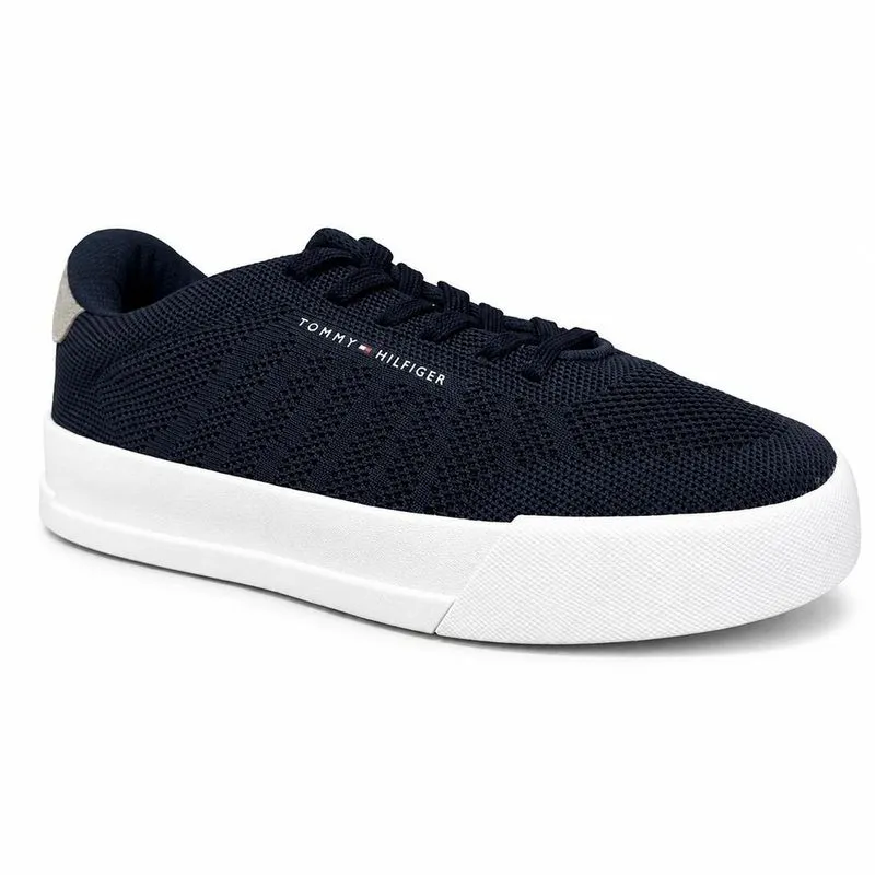 Tênis Tommy Hilfiger TH Court Knit Masculino Desert Sky 40 / azul-escuro
