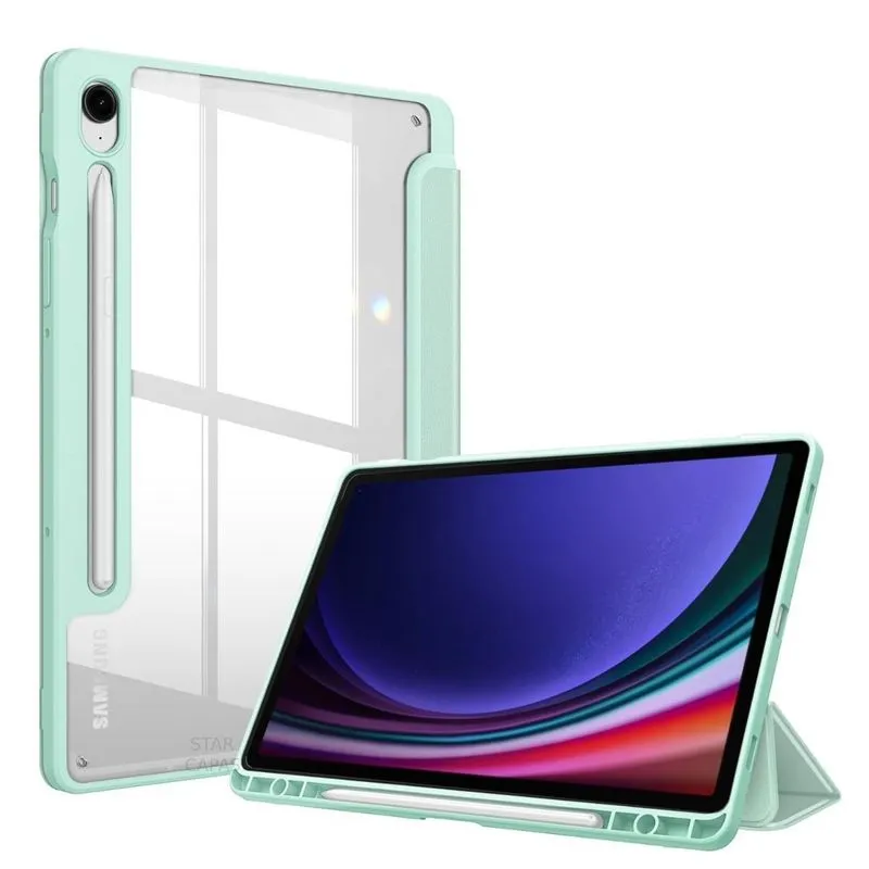 Capa Acrílico C/ Slot P/ Tablet Samsung S9 Fe - Verde Claro