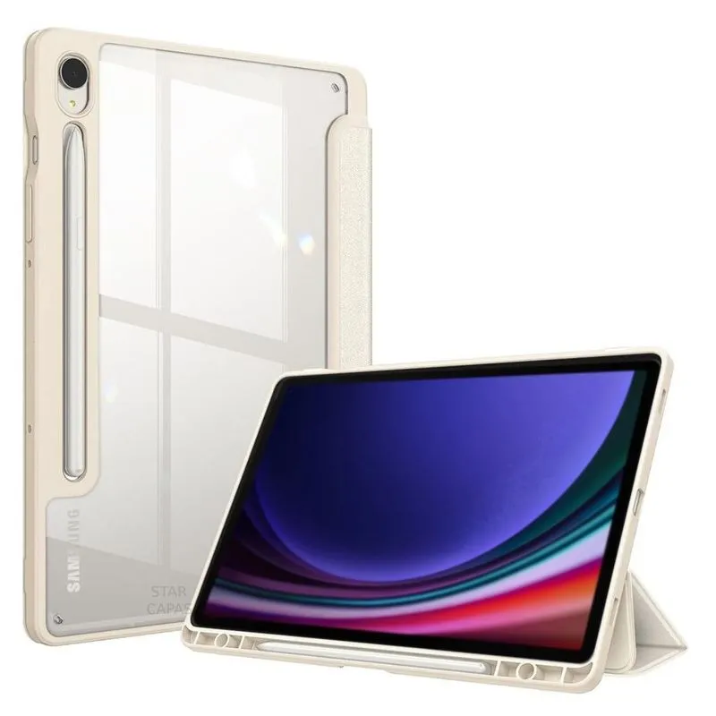 Capa Acrílico Para Tablet Samsung S9 Fe 10.9 - Creme