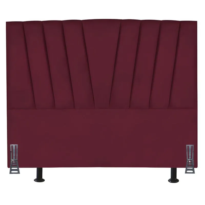 Cabeceira Cama Box Casal 140 Cm Safira Em Suede Com Frame