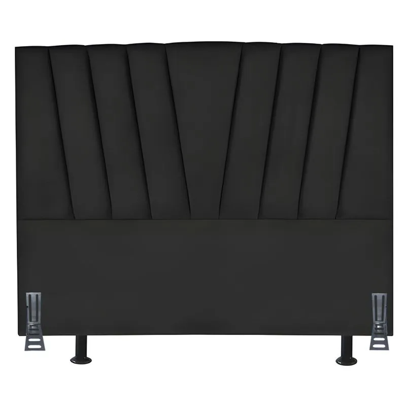 Cabeceira Cama Box Casal 140 Cm Safira Em Suede Com Frame