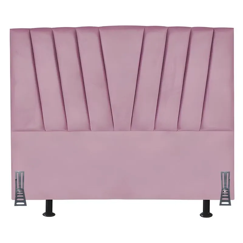 Cabeceira Cama Box Casal 140 Cm Safira Em Suede Com Frame
